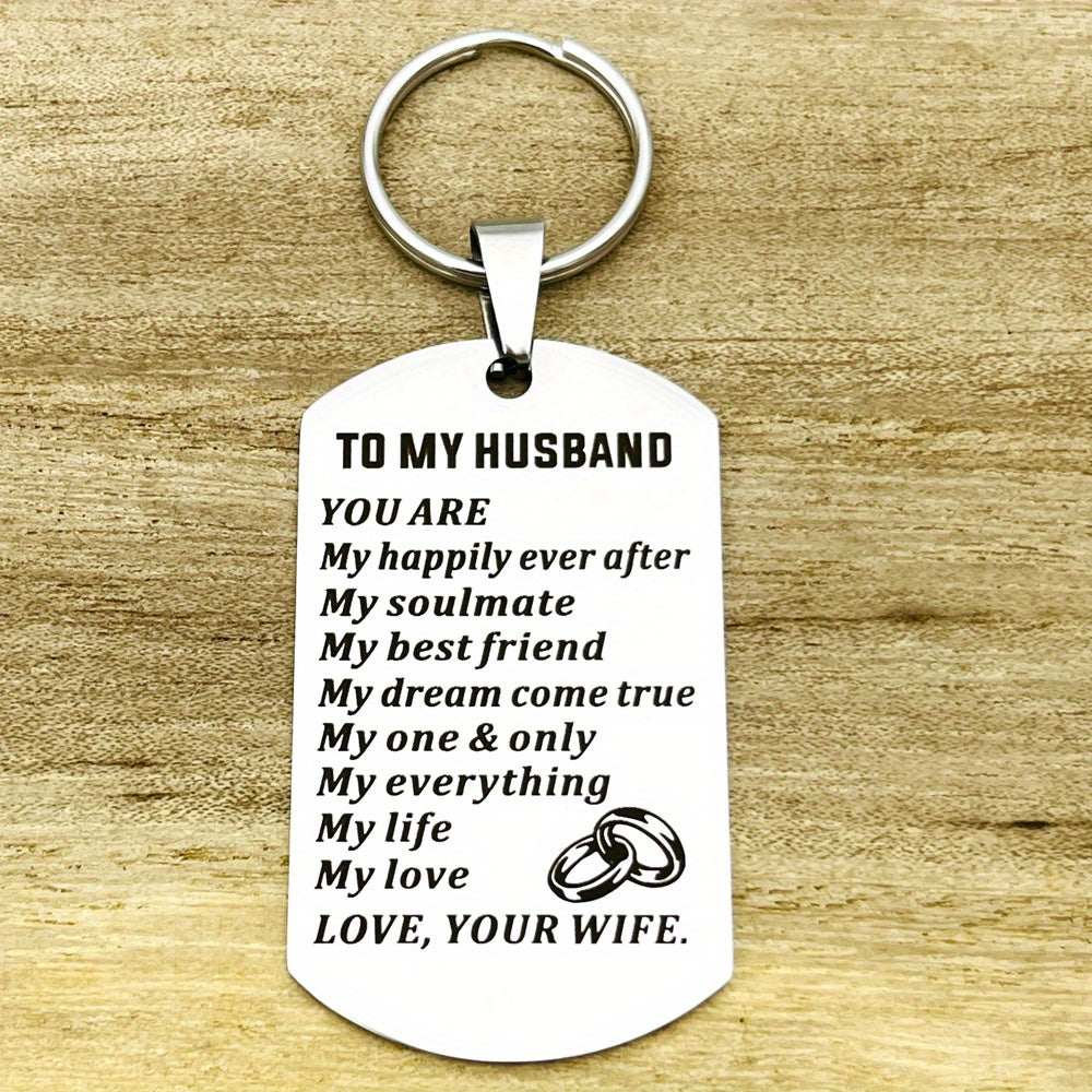 Soulmate Anniversary Valentine Wedding Keychain For Men, Gifts For Love Husband Wife Girlfriend Boyfriend, Birthday Christmas Present
