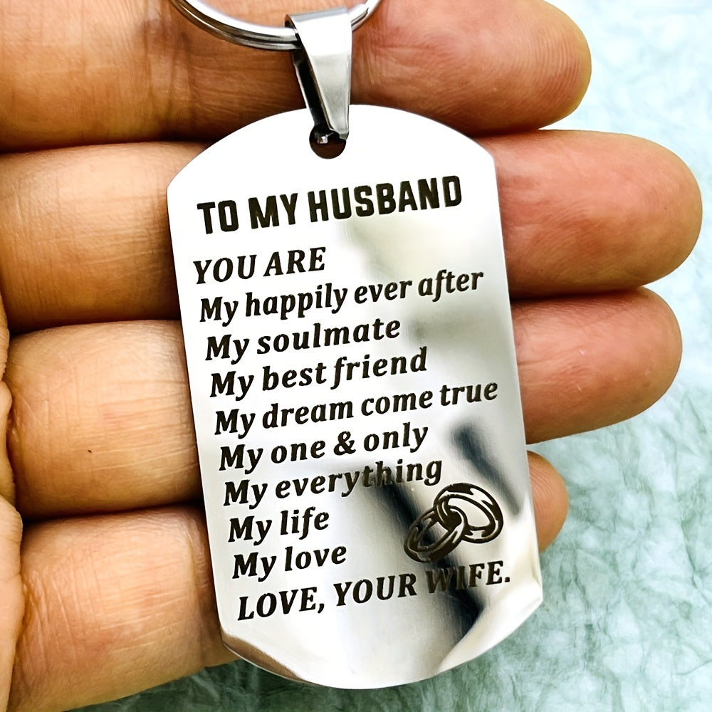 Soulmate Anniversary Valentine Wedding Keychain For Men, Gifts For Love Husband Wife Girlfriend Boyfriend, Birthday Christmas Present