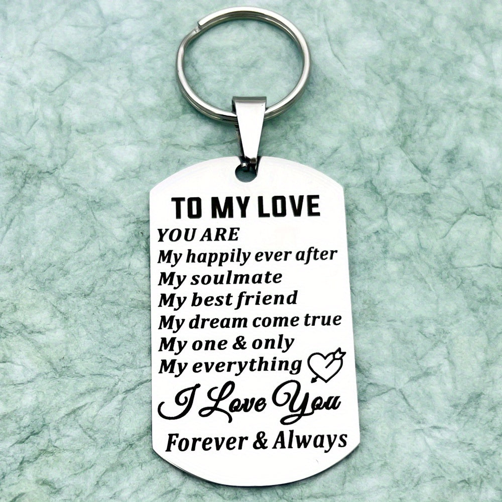 Soulmate Anniversary Valentine Wedding Keychain For Men, Gifts For Love Husband Wife Girlfriend Boyfriend, Birthday Christmas Present