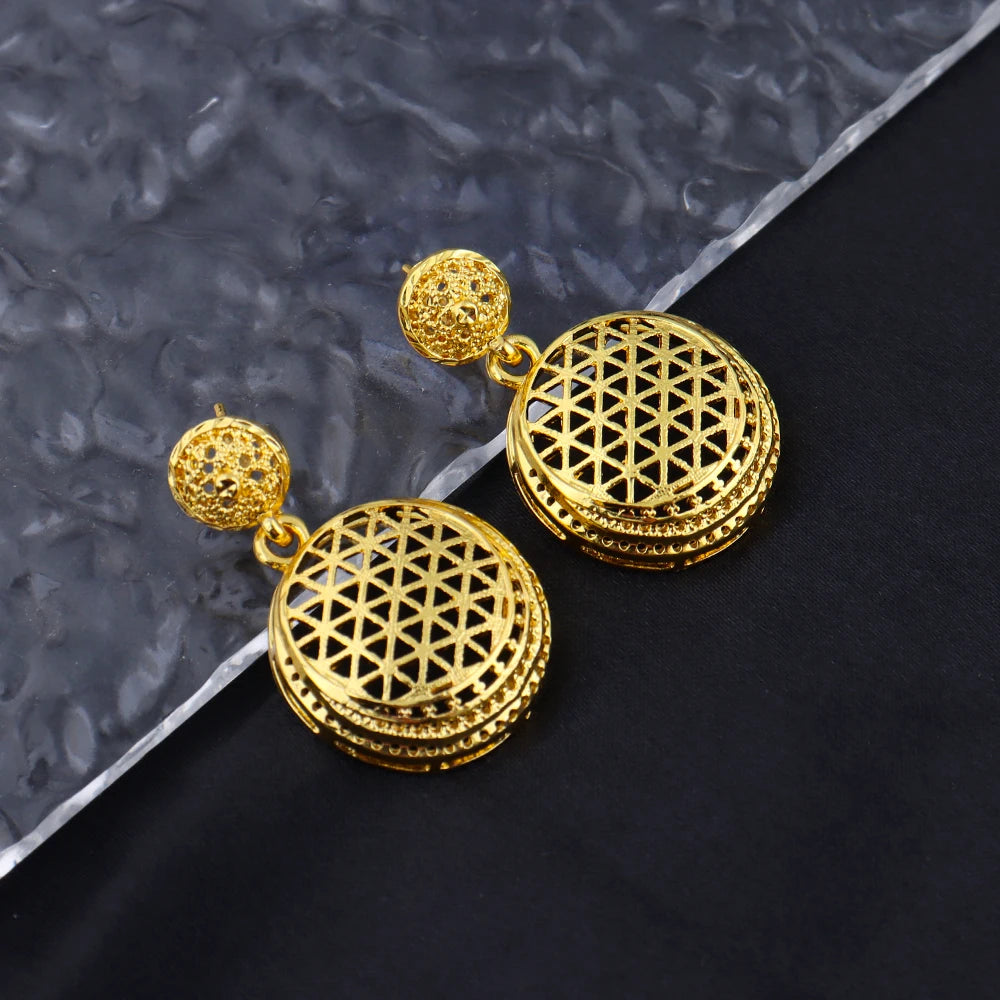 Ladies' necklace pendant and earring set, chic jewelry set gift, party and wedding accessories, elegant jewelry ladies' style