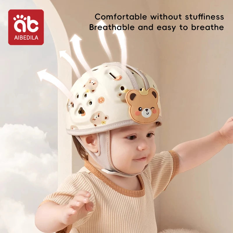 AIBEDILA Cute Toddler Head Protector Baby Safety Protective Infant Helmet Learn to Walk Kids Safety Helmet for Play Cycling