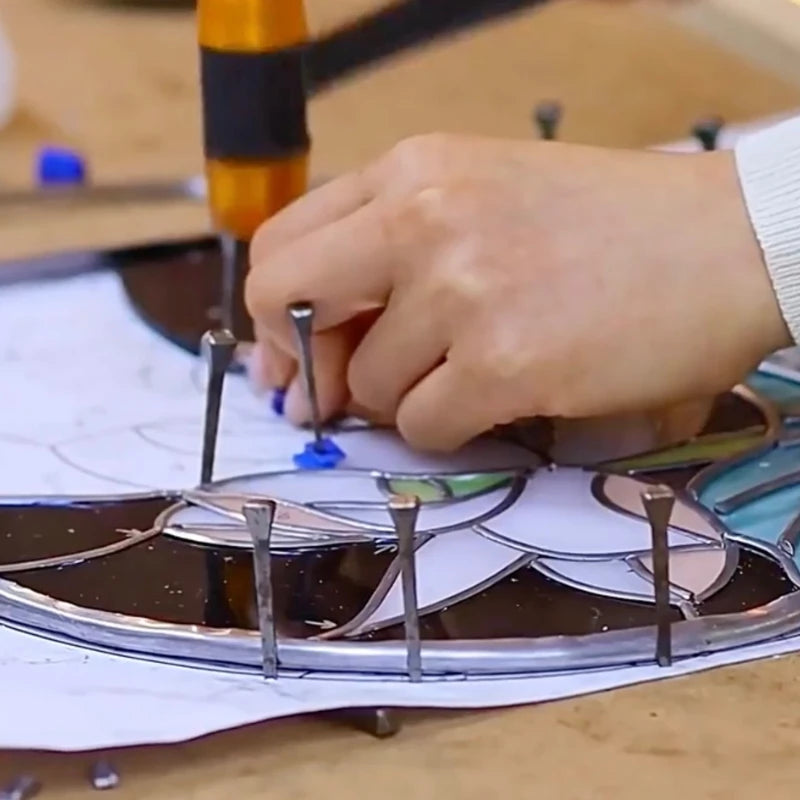 Horseshoe Nails Stained Glass Supplies Tiffany Glass Positioning Nail