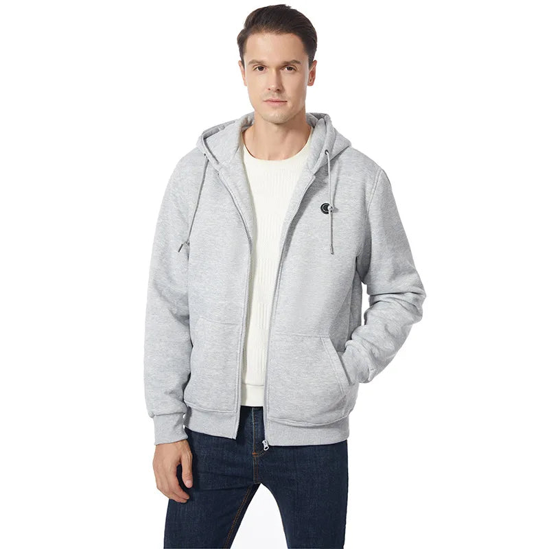 10 Areas Intelligent USB Heating Hoodie for Men Women Winter Smart Thermal Hooded Sweatshirt Couple Style Outdoor Sportswear