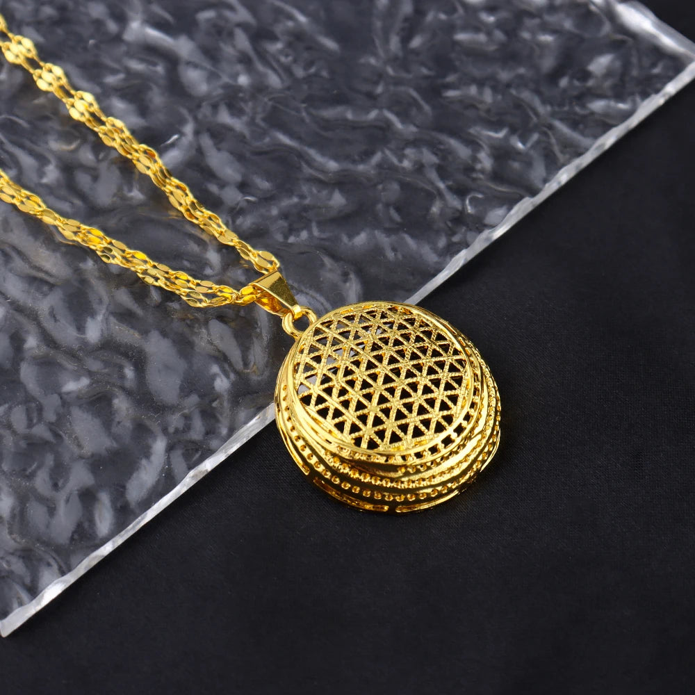 Ladies' necklace pendant and earring set, chic jewelry set gift, party and wedding accessories, elegant jewelry ladies' style