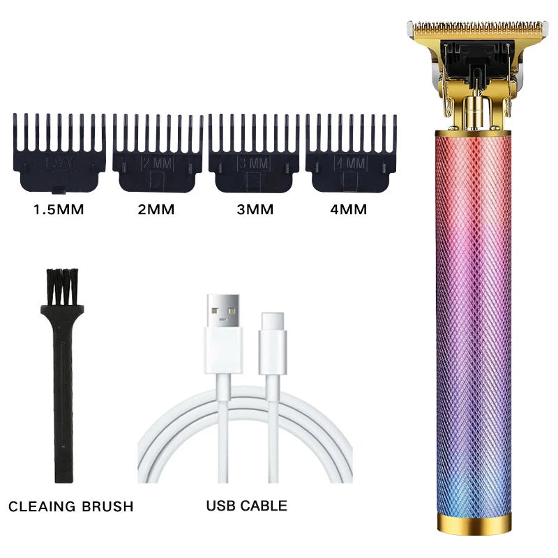 New Shaver Men's Retro Hair Cut T9 Professional Hair Cutting Machine Rechargeable Beard Shaver Electric Hair Clipper Trimmer