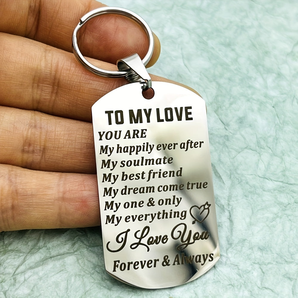 Soulmate Anniversary Valentine Wedding Keychain For Men, Gifts For Love Husband Wife Girlfriend Boyfriend, Birthday Christmas Present