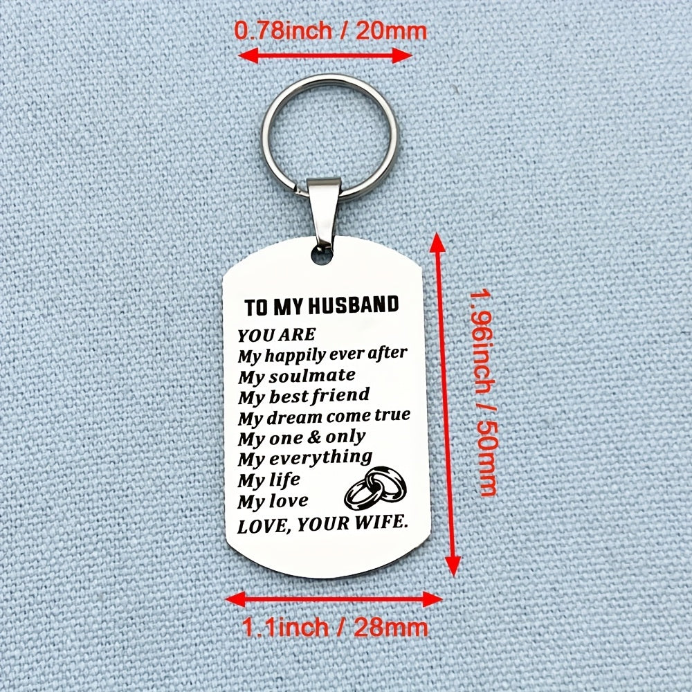 Soulmate Anniversary Valentine Wedding Keychain For Men, Gifts For Love Husband Wife Girlfriend Boyfriend, Birthday Christmas Present